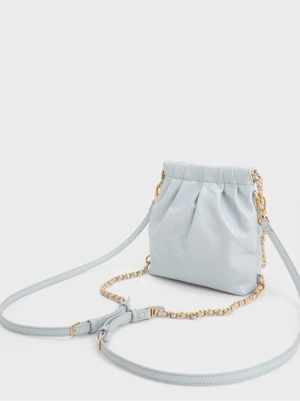 Charles & Keith Sea Salt Blue Duo Chain Bag